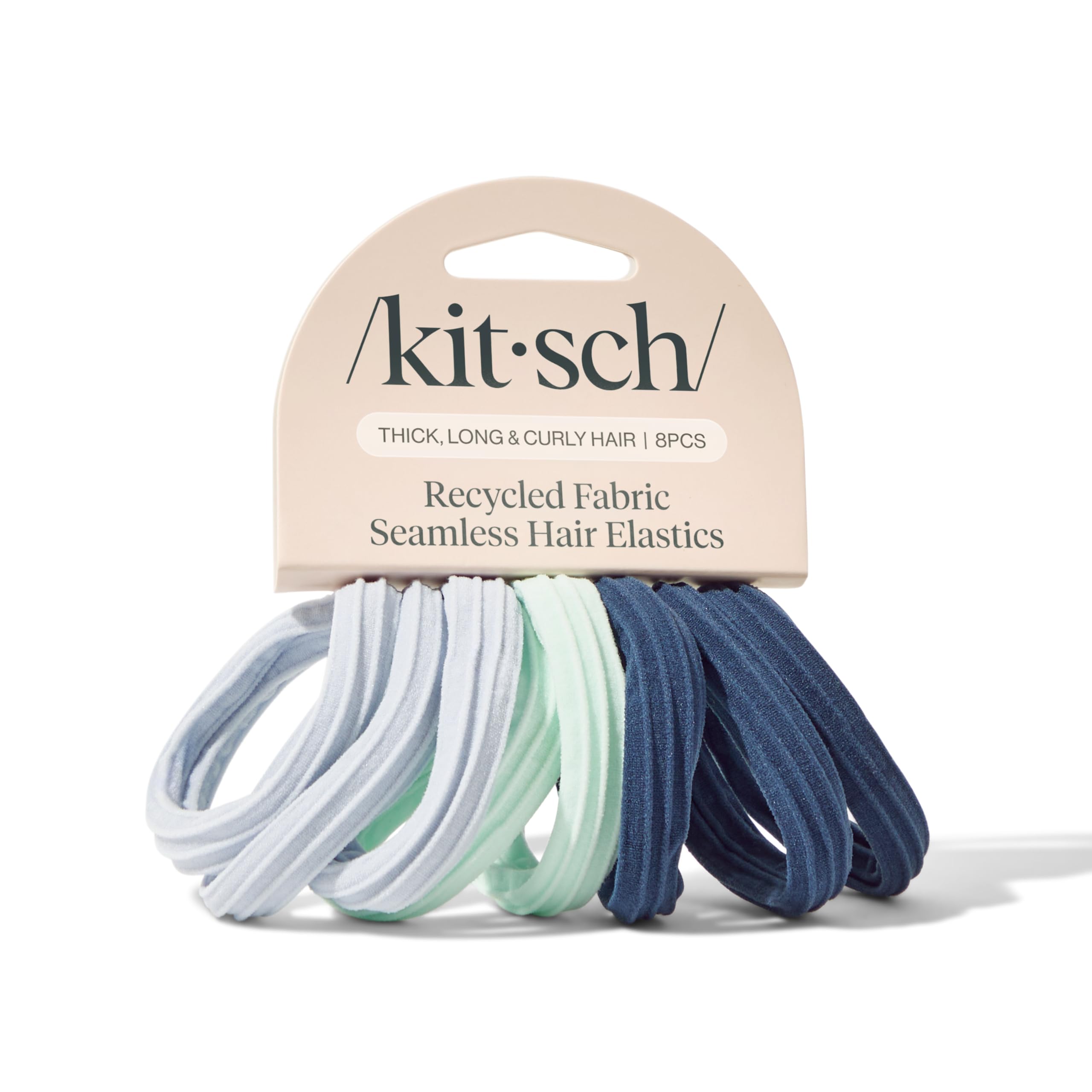 Buy now Kitsch Black Hair Ties No Damage - Strong, Stretchy Hair Bands | Soft Nylon Ponytail Holders, Snag-Free Rubber Bands, Perfect for Updos & Braids | Ideal Gifts for Women - Black, 6pcs at indiglob india