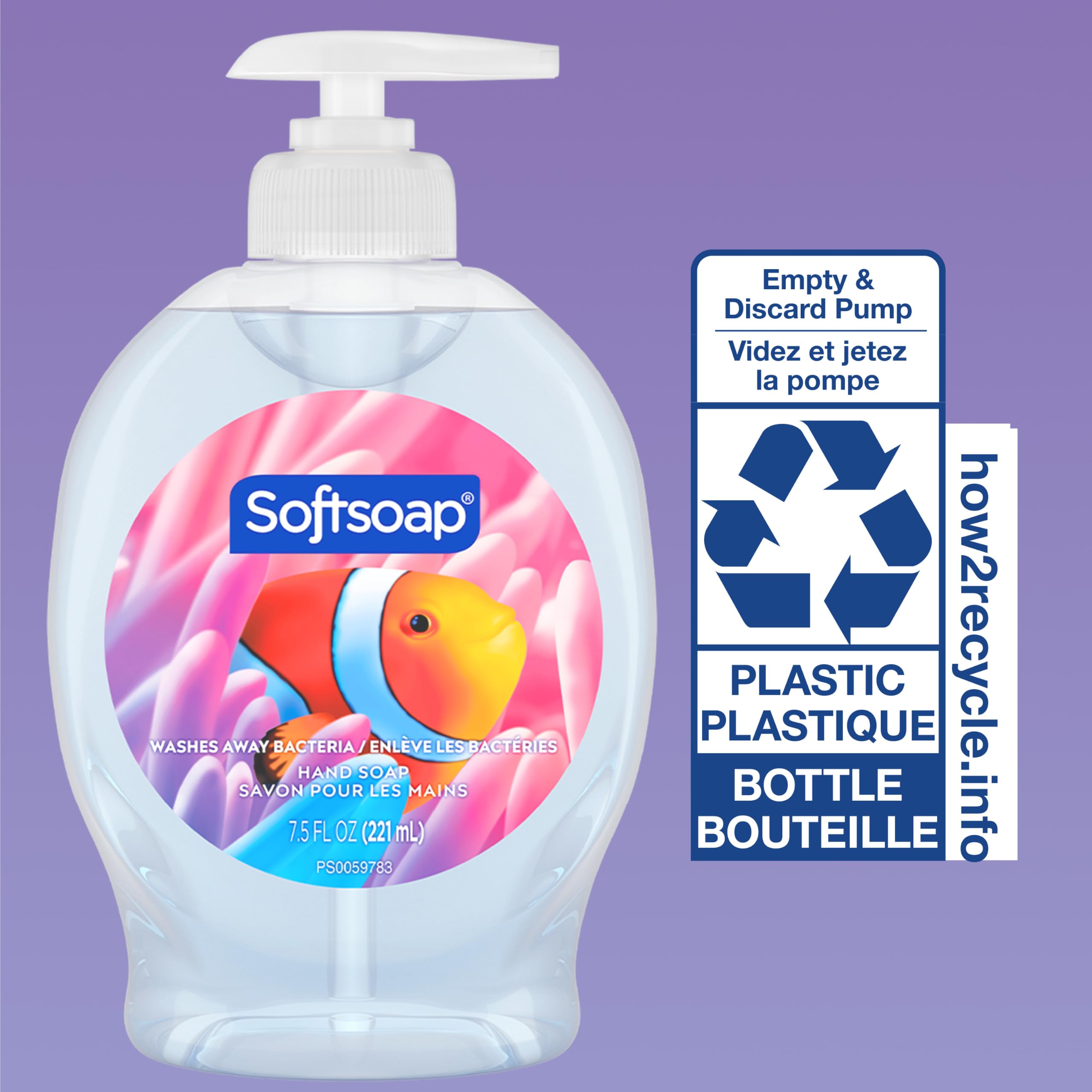Softsoap Liquid Hand Soap, Aquarium Series - 7.5 Fl Oz (Pack of 6) | Paraben-Free, Phthalate-Free, Washes Away Germs, Bathroom Hand Soap, Kitchen Hand Soap, Daily Handwashing, Gentle on Hands