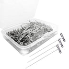 T Pins, 100Pack 1.5 inch Wig Pin, Stainless Steel T-pins for Blocking Knitting, Wig Pins for Foam Head, Blocking Crochet, Straight Pins for Sewing, Craft, Quilting, Office, Decoration by Sunenlyst