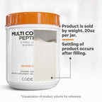 Codeage Multi Collagen Protein Powder Peptides, 5 Types, Unflavored, 20 Oz | NSF Certified - Five collagen types (I, II, III, V, X) from five food sources with bone broth. Unflavored powder. Non-GMO.