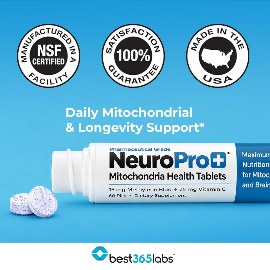 Best 365 Labs NeuroPro+ Methylene Blue & C Complex Tablets | 60 Count
