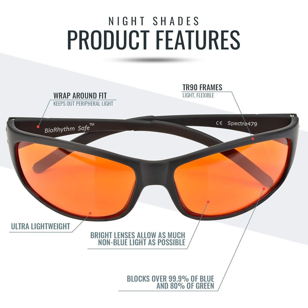 Buy now Blue Light Blocking Amber Glasses for Sleep 99.9 Percent Effective - Nighttime Eye Wear - Special Orange Tinted Glasses Help You Sleep and Relax Your Eyes at indiglob india