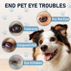 Dog & Cat Cataract Eye Drops & Infection Treatment – Vet-Recommended Formula for Cloudy, Itchy, Watery, Goopy Eyes and Pink Eye Treatment, Natural All-in-One Relief for Pet Eye Issues (2 X 10 ml)