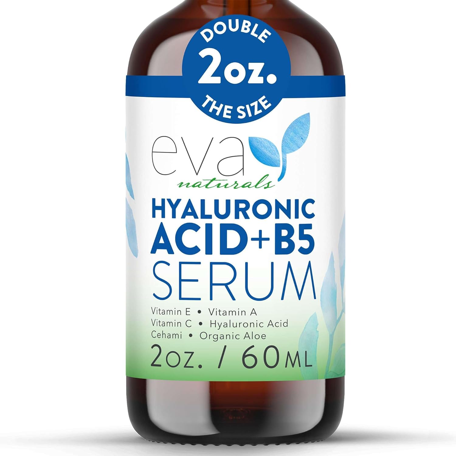 Buy now Eva Naturals Hyaluronic Acid Serum for Face â€“ Pure Facial Gel with Natural Moisturizing Factors + HA â€“ Anti-Aging Face Serum for Wrinkles, Fine Lines, Dry Skin, Lifted Glow â€“ 2 oz 2 Fl Oz (Pack of 1) HA + B5 at indiglob india
