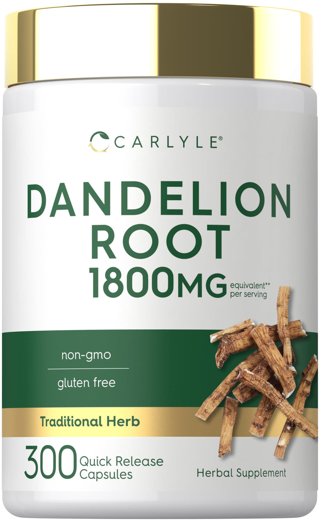 Carlyle Dandelion Root Extract | 300 Capsules | Herb Supplement