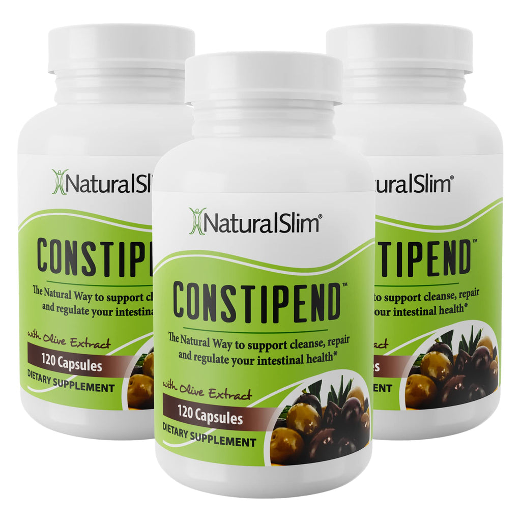 NaturalSlim Constipend Magnesium Oxide, 120 Vegetable Capsules, 3 Pack | Constipation Relief, Colon Cleanser and Stool Softener for Women and Men