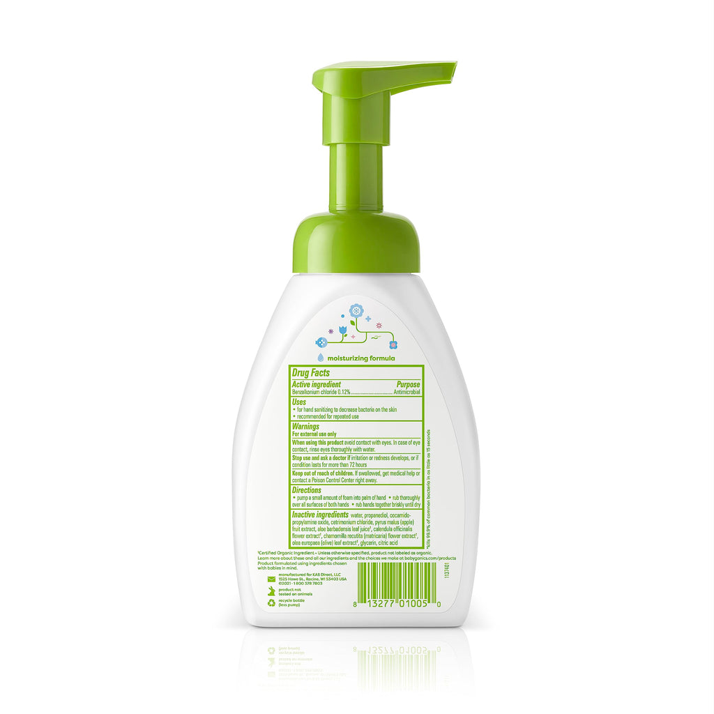Babyganics Alcohol-Free Foaming Hand Sanitizer, Pump Bottle, Fragrance Free, 8.45 oz, Packaging May Vary