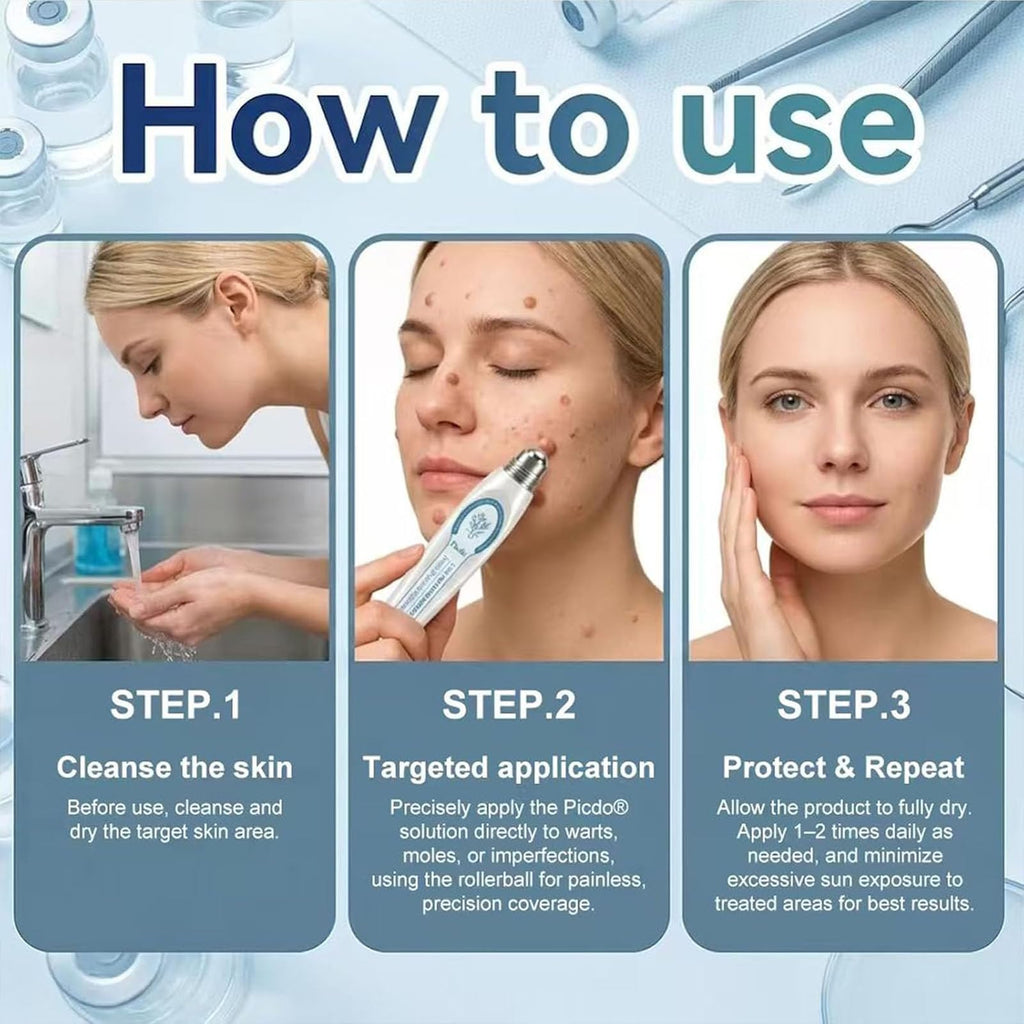 Picdo 7 Day Spot and Tag Removal Pen, Beauty Rollerball Pen, Picdo 7-Day Tag & Spot Eraser with Salicylic Acid, Moisturizes and Nourishes
