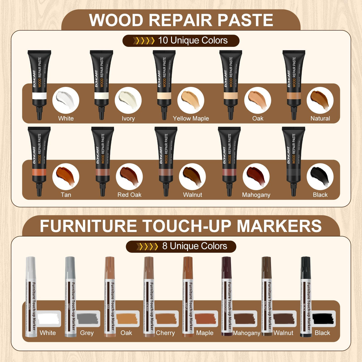 Boncart Wood Furniture Repair Kit-Set of 31