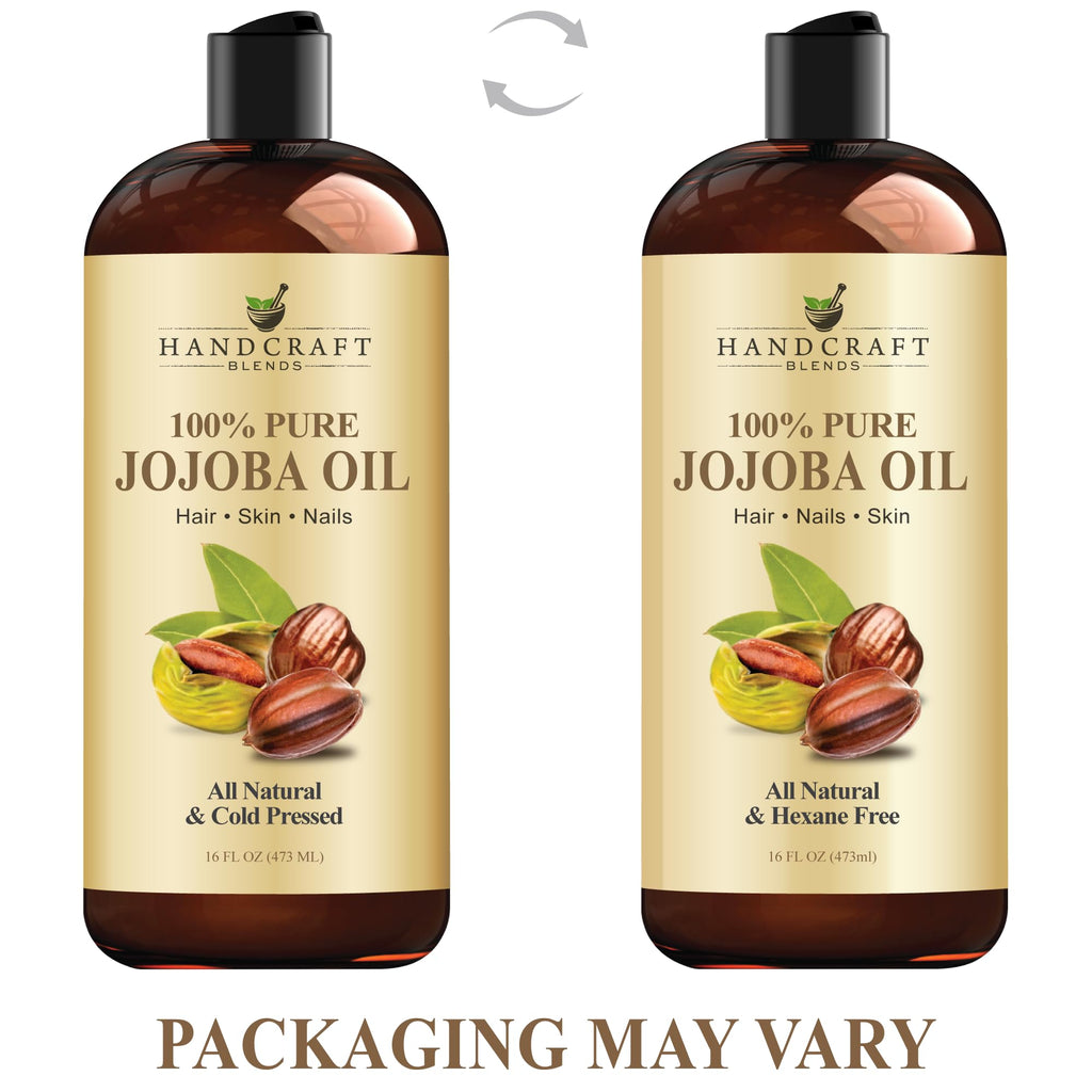 Buy now Handcraft Blends Jojoba Oil | 100% Pure and Natural | Ayurvedic Skin Care | Premium Grade Carrier Oil | Face | Skin | Hair | Massage | Cold-Pressed | Hexane-Free | 16 Fl Oz at indiglob india