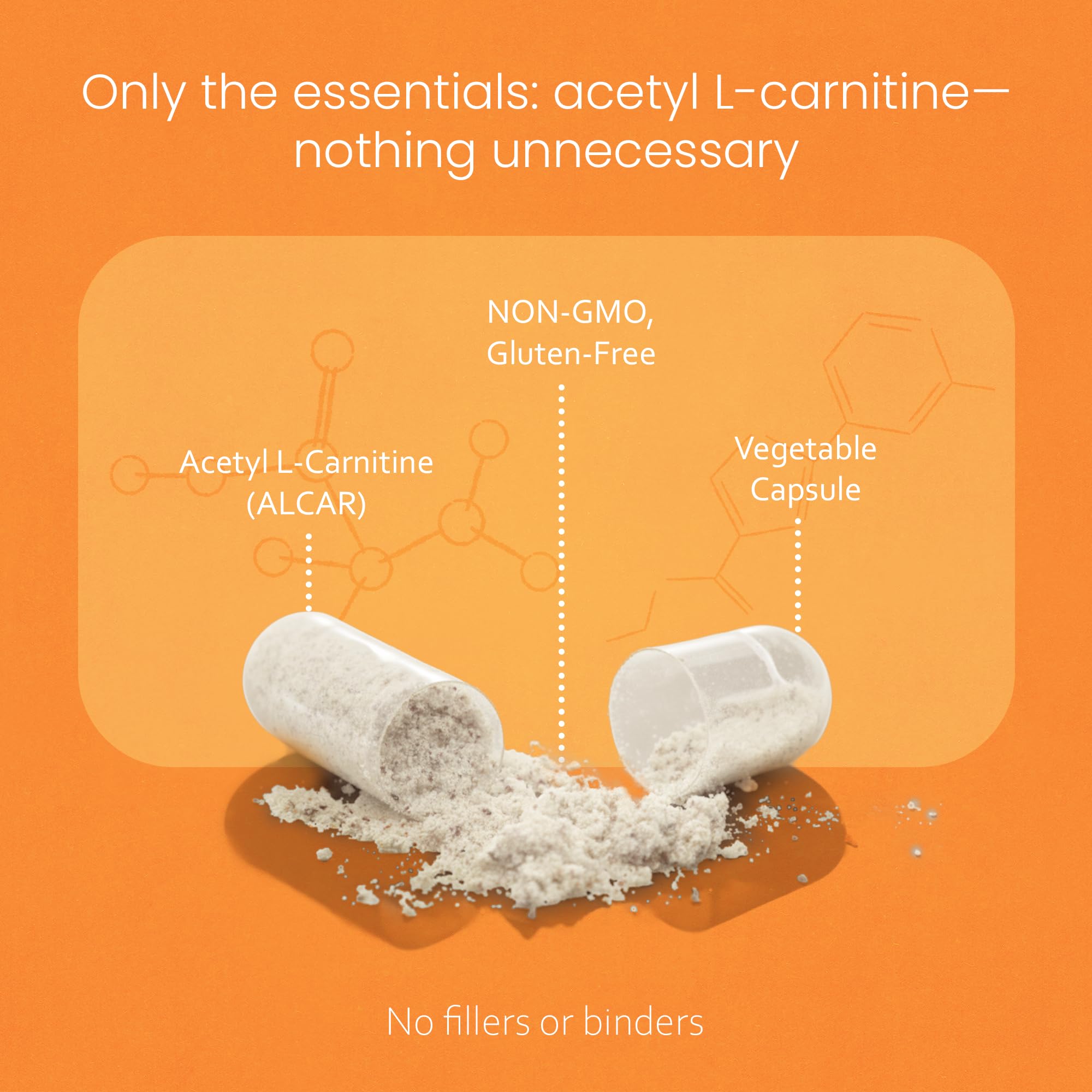 NaturaLife Labs Acetyl L-Carnitine (ALCAR) 1500 mg per Serving – 100 Capsules – Non-GMO, Gluten-Free, Vegan (2 Pack)