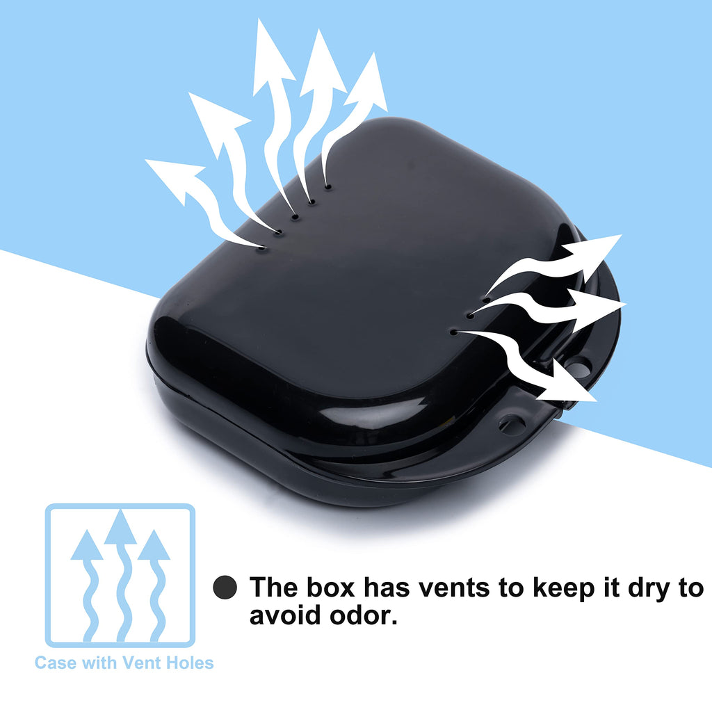 Hoewina 6PCS Retainer Cases Container with Vent Holes, Denture Case