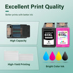 61XL 61 4500 5530 Ink Cartridge for HP Printers Black and Color Combo Pack
