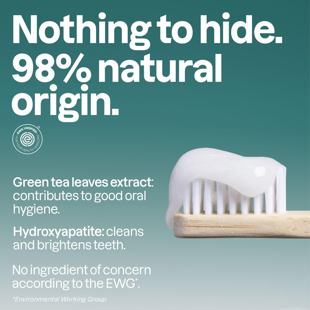 Attitude Whitening Fluoride-Free Toothpaste, Peppermint Flavor, Sugar-Free, Plant & Mineral-Based Formula, Vegan & Cruelty-Free, Clean Oral Care, 4.2 Oz