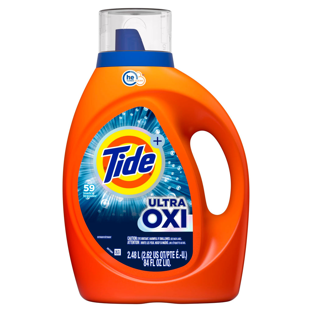 Buy now Tide Ultra Oxi Liquid Laundry Detergent, Fresh, 84 Fl Oz, Blue at indiglob india