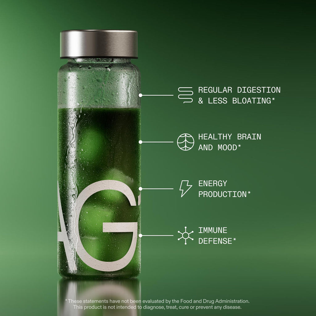 AG1 Athletic Greens Superfood and Probiotic, 75 Vitamins, Travel Pack 14ct | Includes Superfoods and Digestive Enzymes, Adaptogens, and Whole Food Nutrients Spirulina, Chlorella, Enzymes, Gluten Free