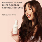 OUAI Anti Frizz Cream Travel Size - Phthalate & Sulfate Free (3 oz) | Moisturizing Hair Cream with Frizz Control & Heat Protection - Provides Hydration with Jackfruit & Beetroot Extract