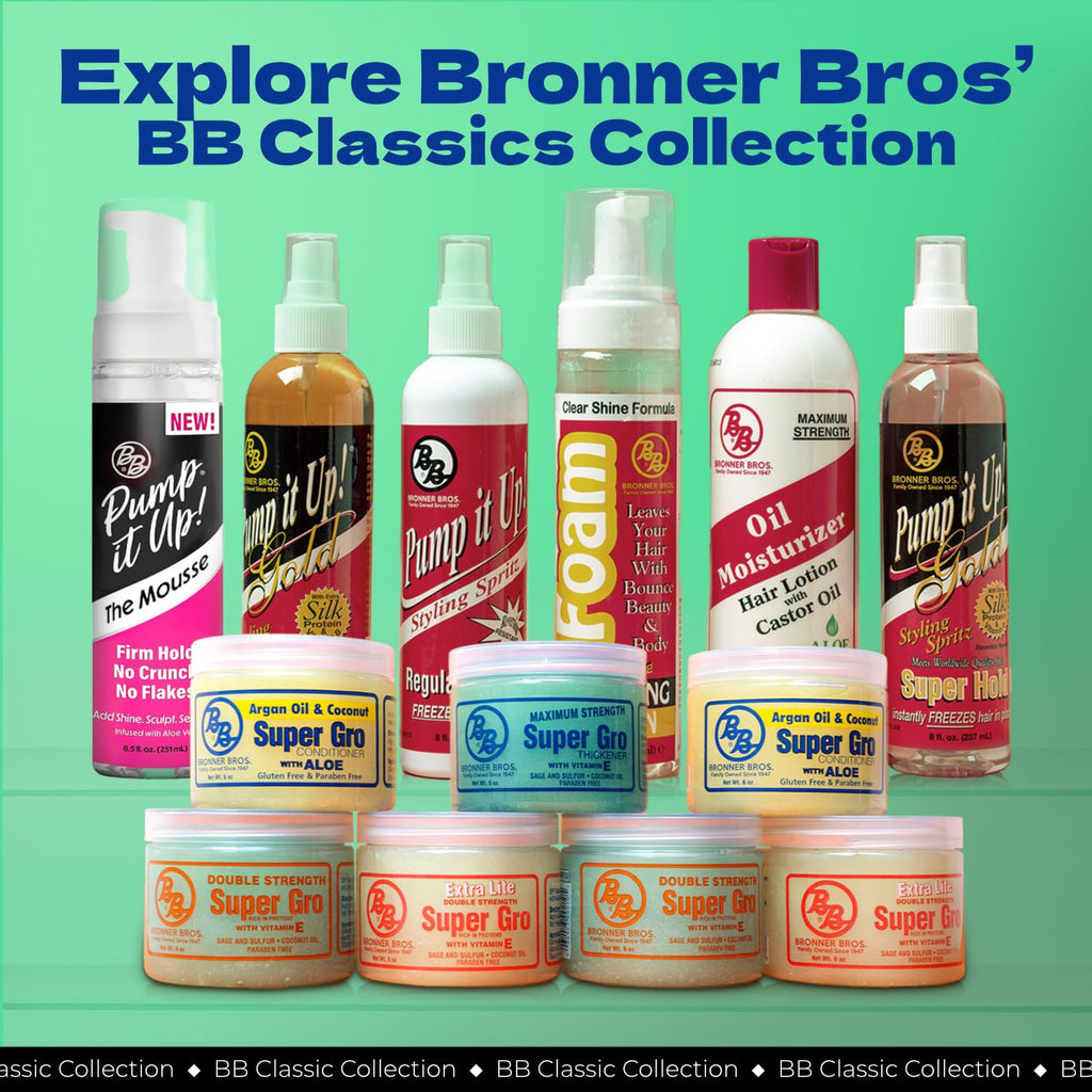 Bronner Bros Maximum Strength Super Gro Hair Grease & Scalp Treatment, 6oz | Hair Dress for Dry Scalp, Breakage Support, Shine & Healthy Hair, With Coconut Oil, Vitamins, Sage & Sulfur, All Hair Types