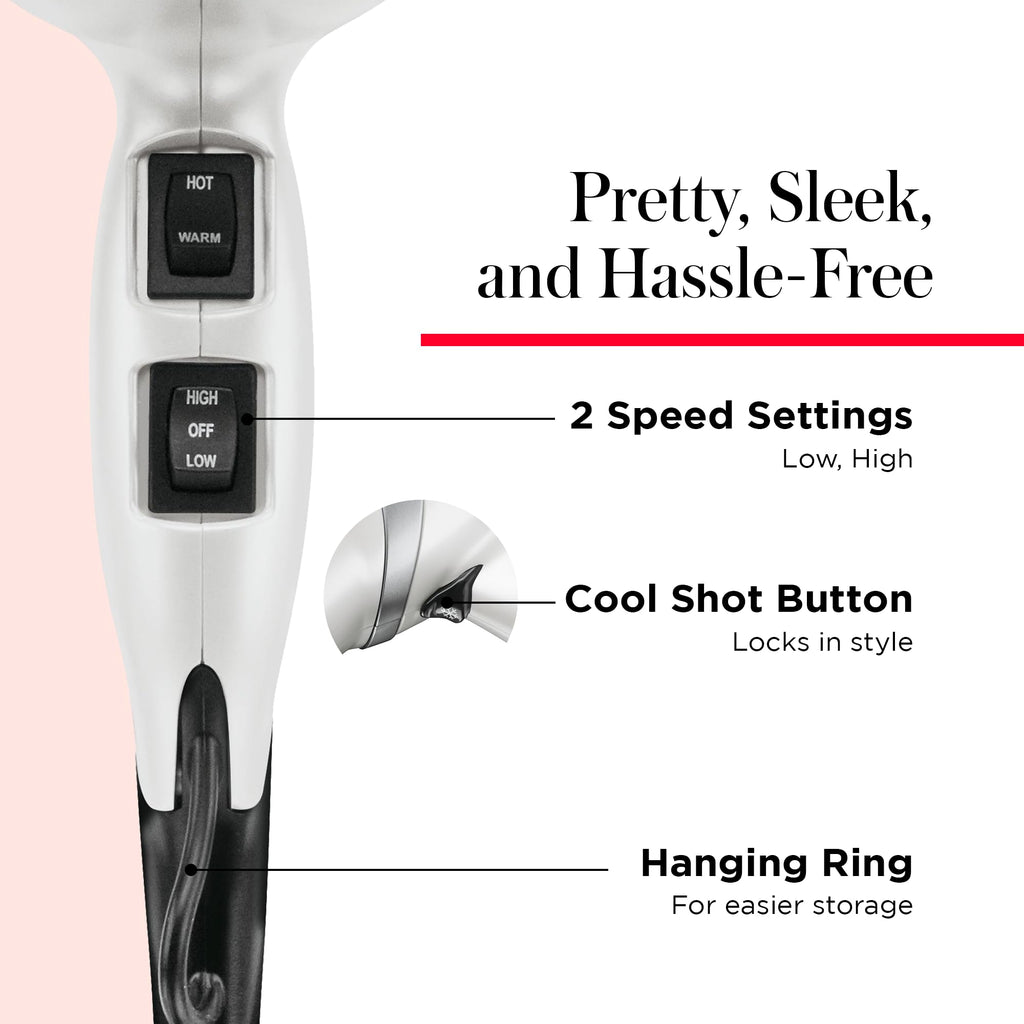 Buy now REVLON Infrared Hair Dryer with Diffuser & Concentrator - Ionic Ceramic Blow Dryer for Frizz Control, Shine, Soft Hair & Moisture Protection - 1875W Professional Salon-Quality (White) at indiglob india