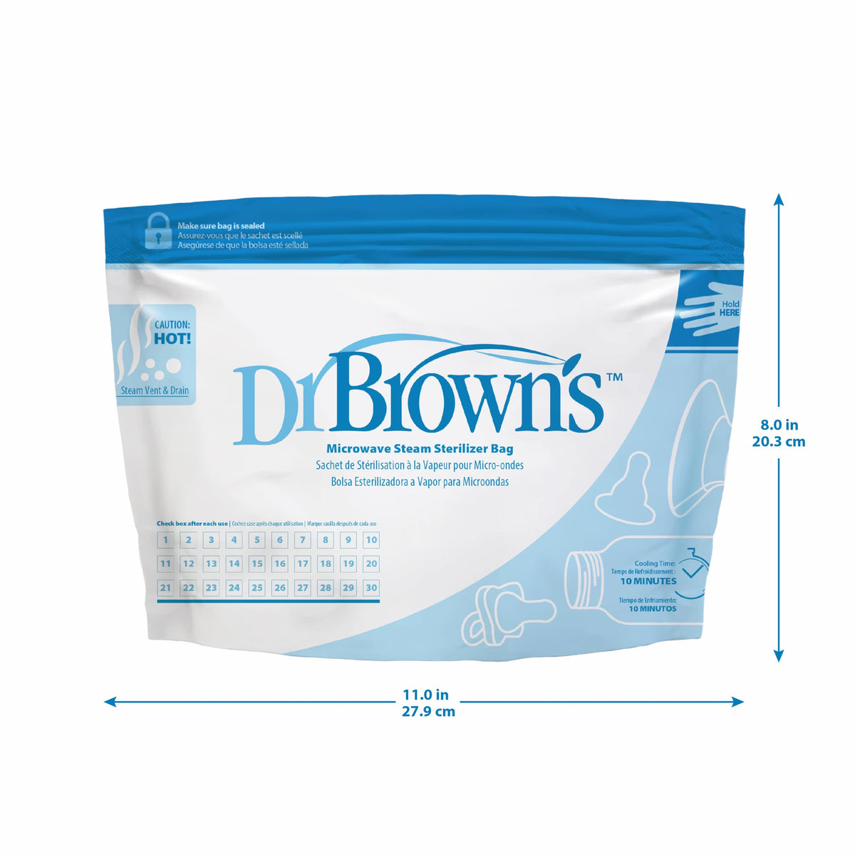 Dr. Brown's Microwave Steam Sterilizer Bags, 5-ct