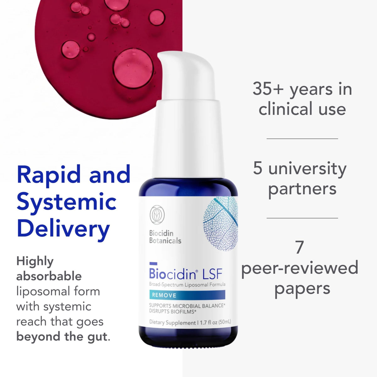 Biocidin Broad-Spectrum Liposomal Formula for Microbiome Balance, 1.7 Fl Oz
