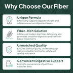 Organics Ocean Better Fiber - Daily Fiber Supplement - Soften Stool for Effortless Bowel Movements - with Psyllium Husk and Slippery Elm - 3 Bottles