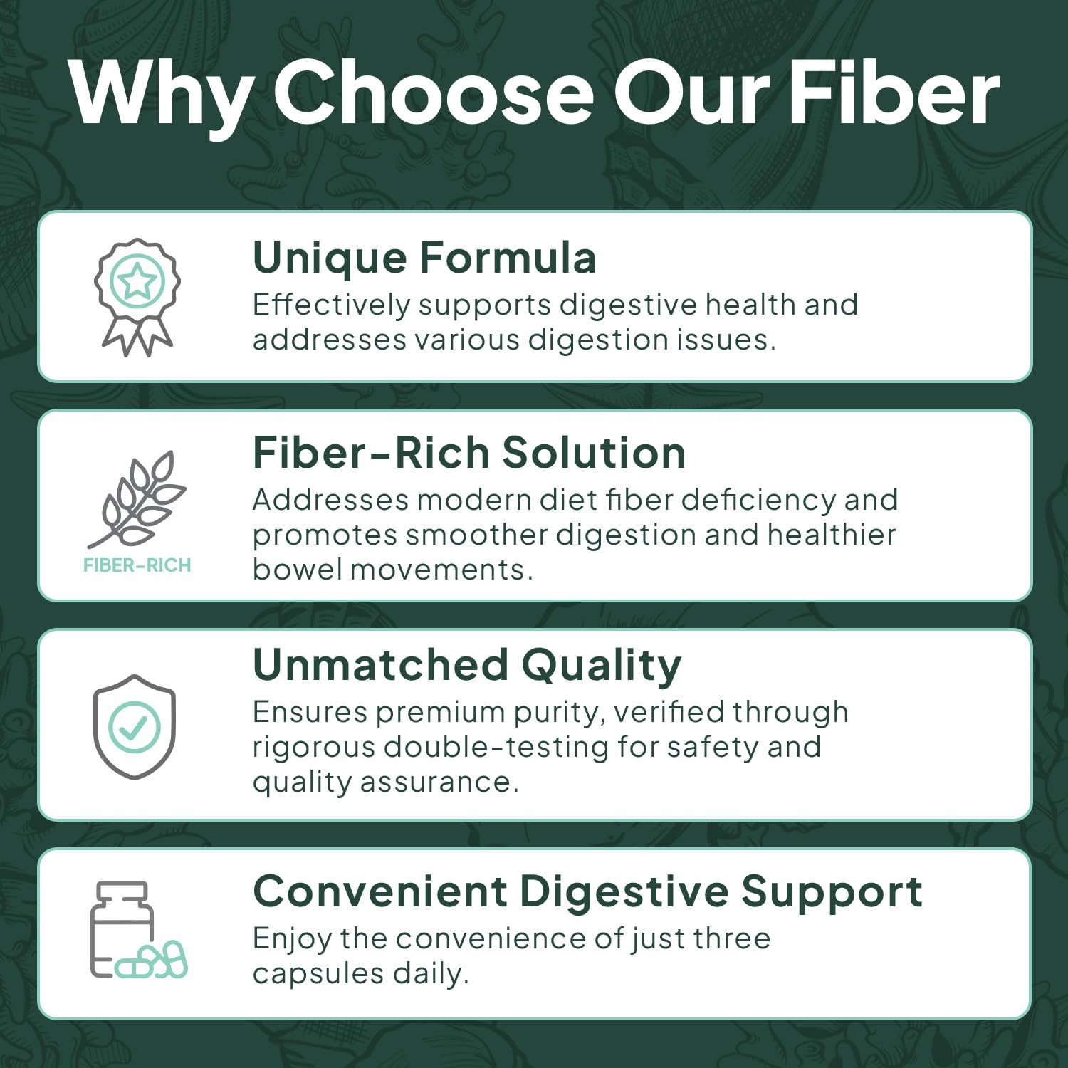 Organics Ocean Better Fiber - Daily Fiber Supplement - Soften Stool for Effortless Bowel Movements - with Psyllium Husk and Slippery Elm - 3 Bottles