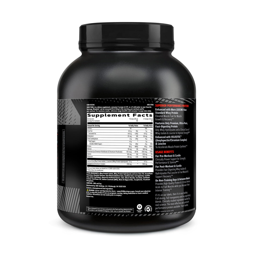 Buy now GNC AMP Wheybolic Clinically Proven Protein Powder, 40g Whey Protein, BCAA, Leucine, Increases Muscle Strength, Muscle Building, 3rd Party Tested, Gluten Free, Classic Vanilla, 25 Servings at indiglob india