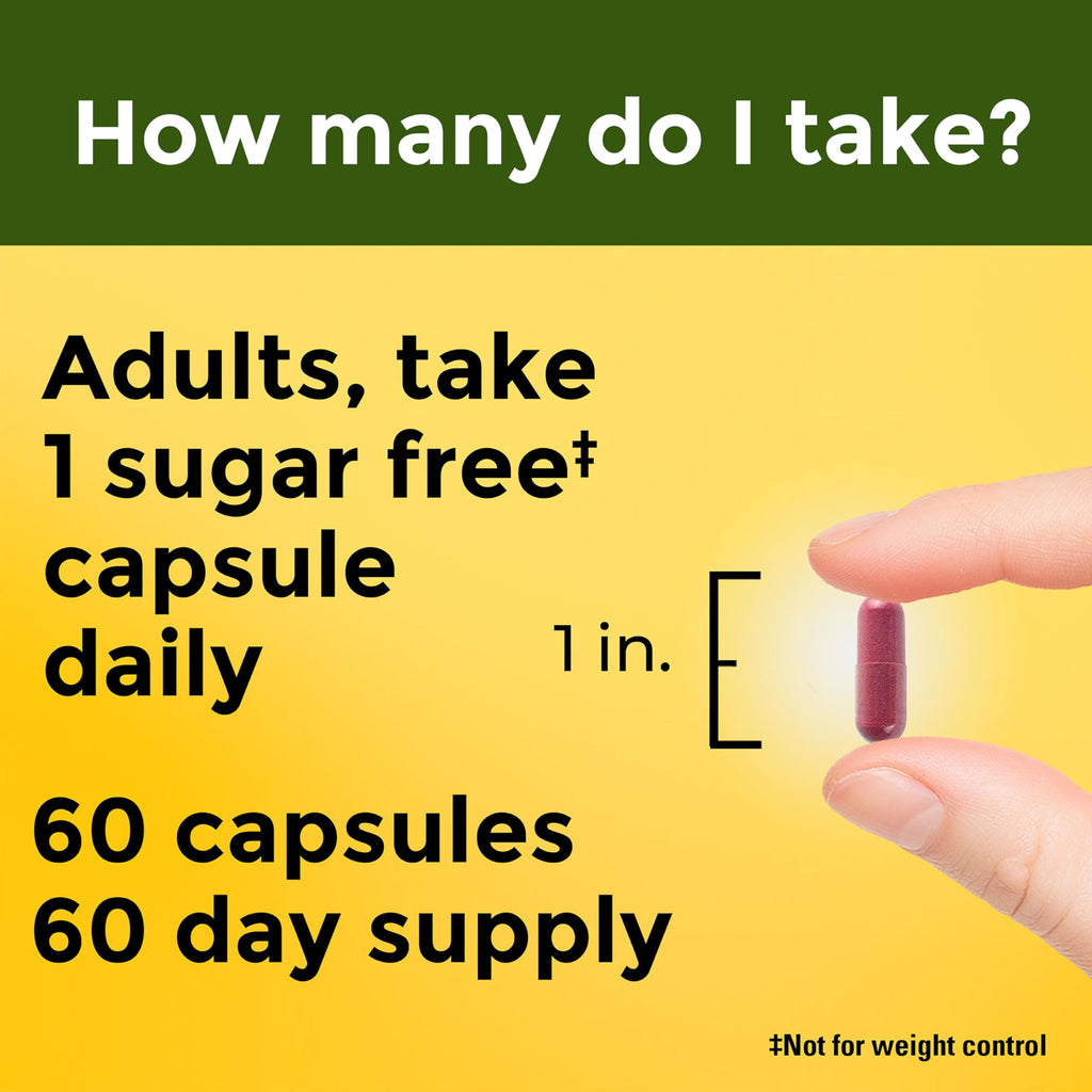 Nature Made Cranberry Supplement 500mg with Vitamin C, 60 Capsules | Cranberry Blend for Urinary Tract Health, For Immune & Antioxidant Support, Gluten Free, One Per Day, 60 Day Supply