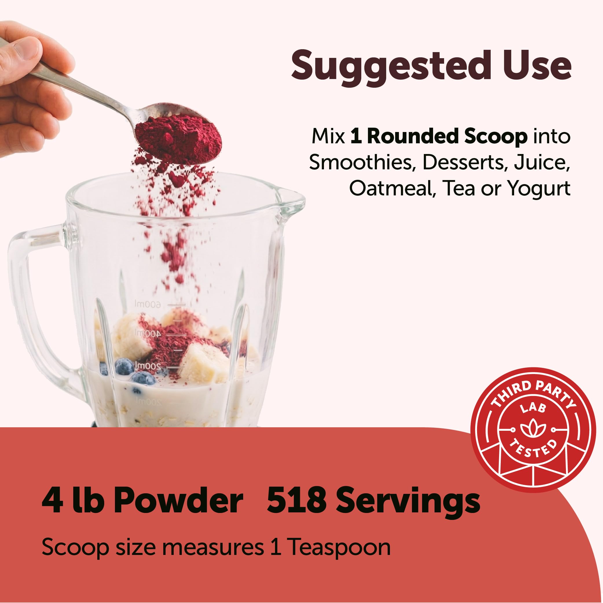 Micro Ingredients Organic Beet Root Powder, 4lb (64 oz) | Nitric Oxide Supplement, Water Soluble, Highly Concentrated Raw Beet Supplement, Superfood Drink Mix, Non-GMO, Plant Based