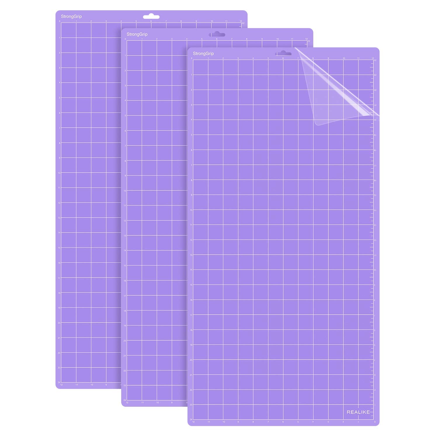 Buy now REALIKE 12x12 Cutting Mat Compatible with Cricut Maker 3/Maker 4/Maker/Explore 3/4/Air 2/Air/One(3 Mats), Gridded Adhesive Non-Slip Cut Mat for Crafts, Quilting, Sewing and All Arts (Variety) Purple 12*24 (3 Mats) StrongGrip at indiglob india