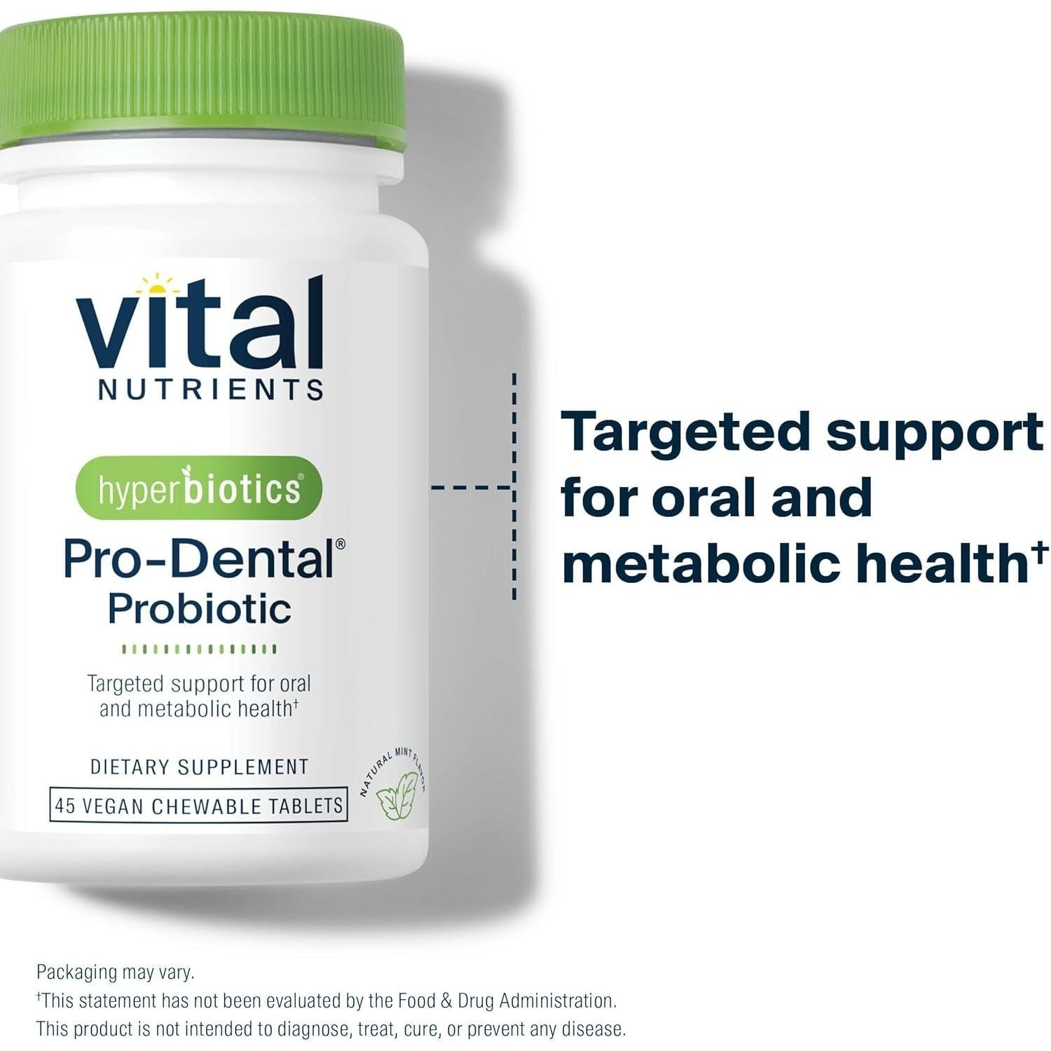 Buy now Hyperbiotics Vital Nutrients Pro Dental Probiotic | Clinically Studied BLIS K12 and M18 | Oral Probiotics for Bad Breath Treatment for Adults | Oral Health for Teeth and Gums | 45 Mint Tablets at indiglob india