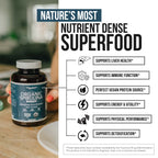 Organic Spirulina Tablets (360 Tablets) - Made with Parry® Spirulina, The Best Spirulina in the World, Highest Nutrient Density - Non-Irradiated, 3 Organic Certifications (90 Servings)