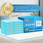 VISRIE 100 Pack Puppy Pads- 30"x36", Extra Large Pee Pads for Dogs