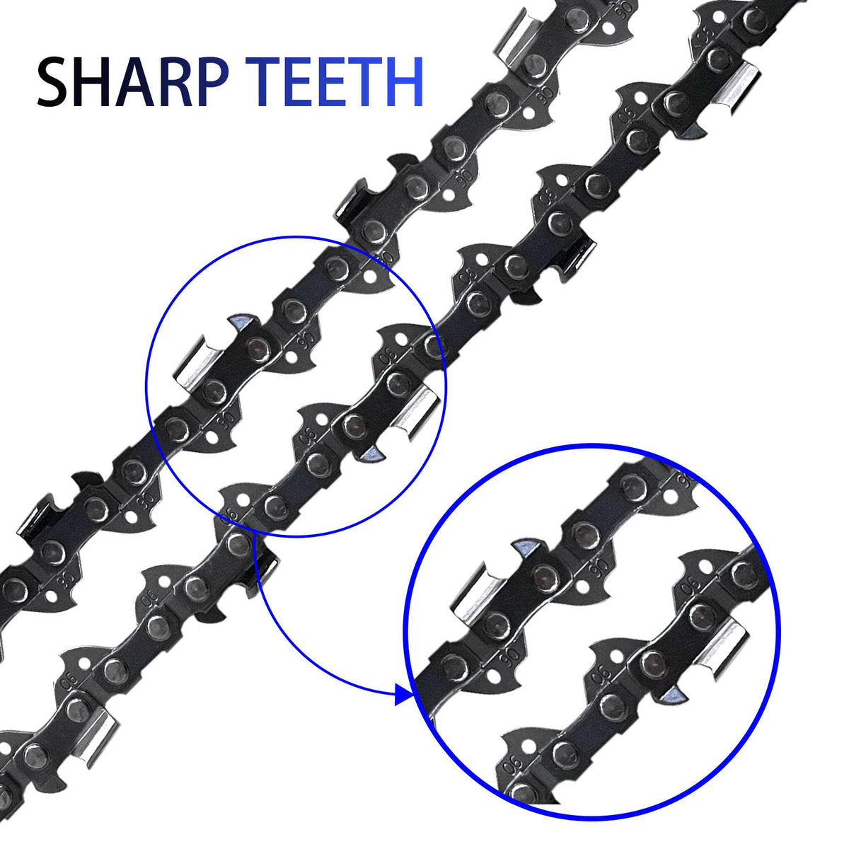2PC 8 Inch Pole Saw Chain for Dewalt DCPS620B DCPS620M1 Chainsaw, 8" Replacement Chain for Dewalt DCCS623B DCCS623L1