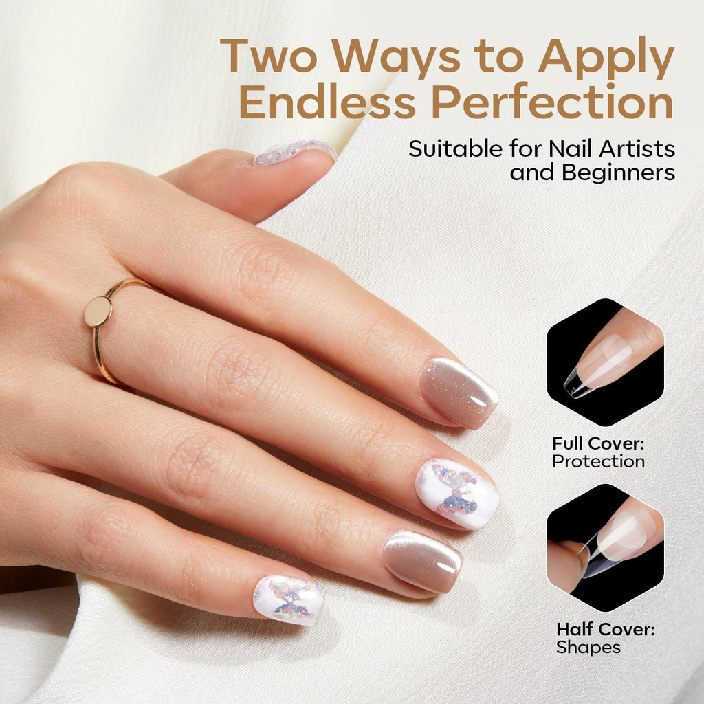 Modelones Short Almond Nail Tips in 360-piece set; suitable for nail artists and beginners. Order online for prompt delivery.