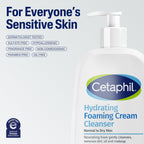 Cetaphil Cream to Foam Face Wash Hydrating Cleanser, 8 fl oz | Gentle Foaming Cleanser, Dry Sensitive Skin, Prebiotic Aloe, Fragrance Free, Hypoallergenic, Dermatologist Recommended