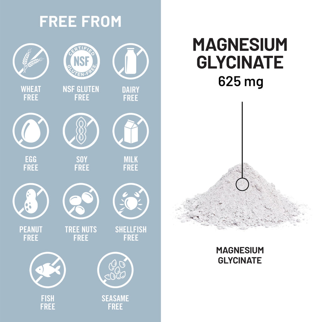 NatureWise Magnesium Glycinate 625 mg - High Absorption Chelated Magnesium Glycinate for Sleep, Relaxation, Muscle & Bones* - Gentle on Stomach, Vegan, Non-GMO - 30 Capsules[30-Day Supply]