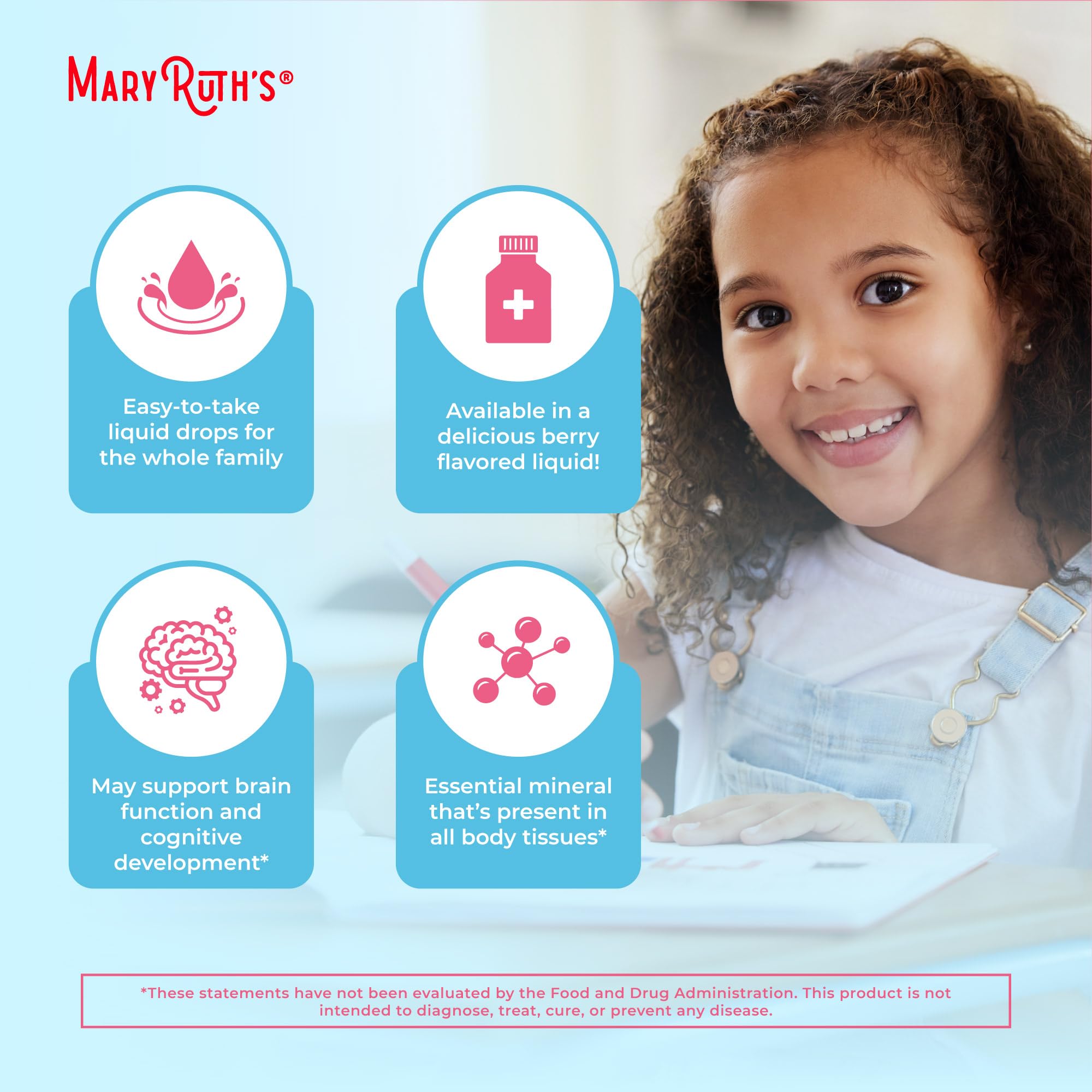MaryRuth's Organic Liquid Zinc Drops for Kids, Immune Support, Vegan, 2oz | Immune Support, Vegan