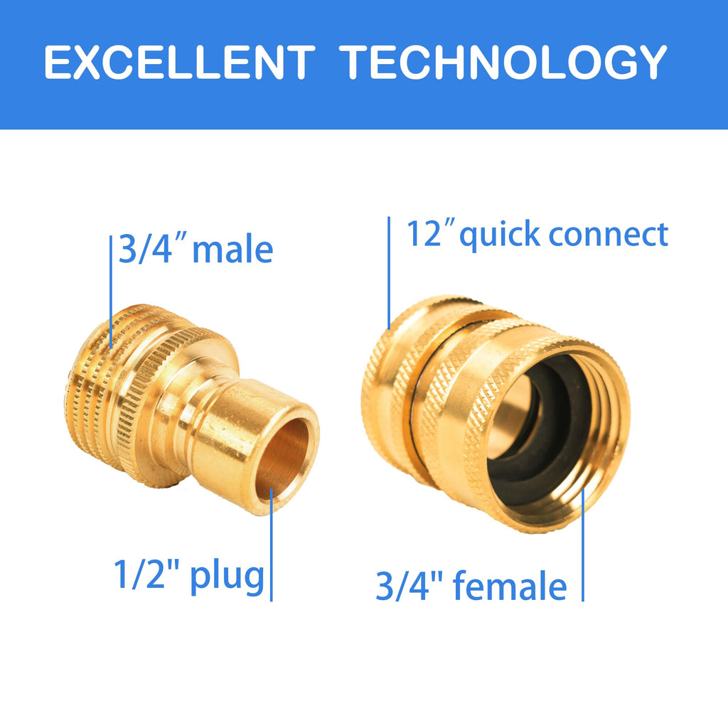 Hourleey Pressure Washer Adapter Set, Quick Disconnect Kit with M22 Metric Male Thread Quick Connector, M22 Swivel to 3/8'' Quick Connect, 3/4" to Quick Release, M22 to M22 Convert, 9 Pack