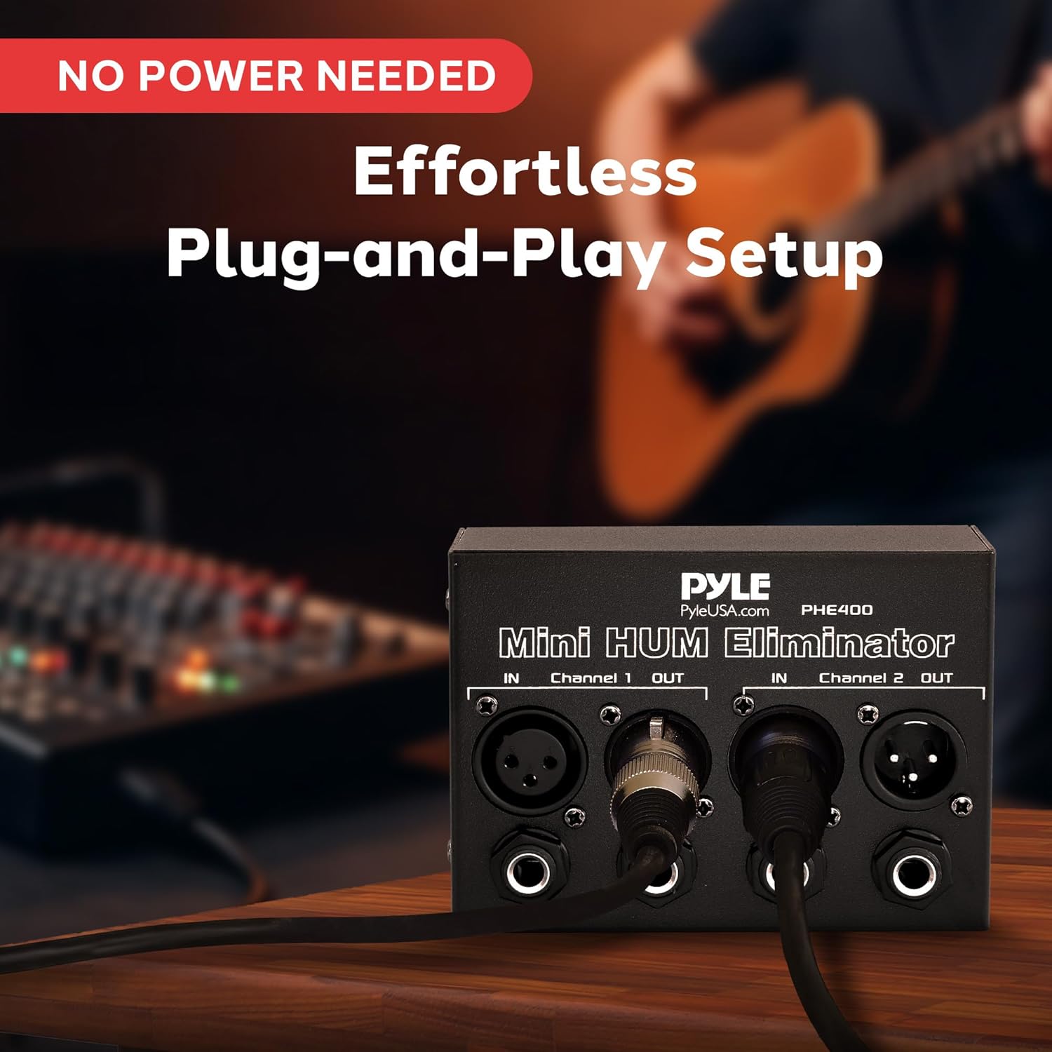 Buy now Pyle Compact Mini Hum Eliminator Box - 2 Channel Passive Ground Loop Isolator, Noise Filter,AC Buzz Destroyer, Hum Killer w/ 1/4" TRS Phone,XLR Input/Output, Uses 1:1 Isolation Transformer at indiglob india