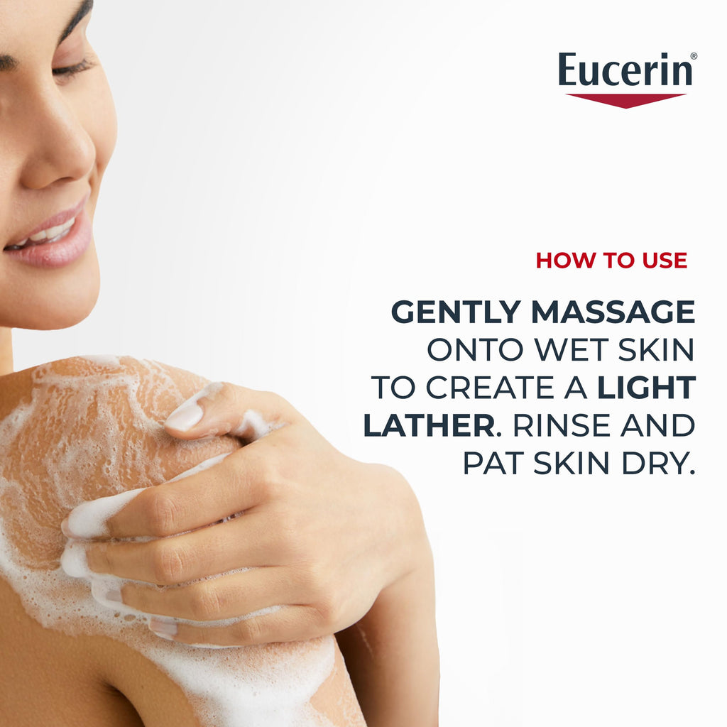 Eucerin Advanced Repair Body and Face Cleanser, 16.9 FL OZ | Body Wash and Face Cleanser with Provitamin B5, Gentle Wash for Normal to Dry, Sensitive Skin, Soap Free, Fragrance Free