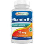 Best Naturals Vitamin B-6 25 Mg Tablets, 250 Count