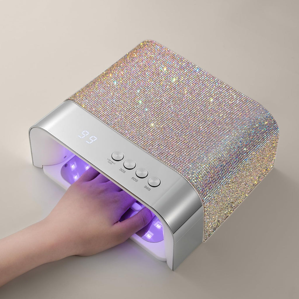 GAOY Professional UV Nail Lamp, Big Cavity Design for Long Nails, Diamond | Fast Curing Light, Infrared Sensor, Acrylic Polish, 3 Timer 30/60/99s, DIY at Home Salon, Gift for Women, Manicurist