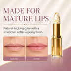 2-Pack Kivora Lipstick, True Tone Ph Adjusting Lipstick for Mature Women, Gold Foil Moisturizing Glossy Shine Lip Gloss, Deep Nourishment Long Lasting 24 Hours Lip Balm