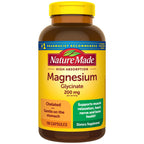 Buy now Nature Made Magnesium Glycinate 200 mg per Serving, Magnesium Supplement for Muscle, Heart, Nerve and Bone Support, 60 Magnesium Bisglycinate Capsules, 30 Day Supply at indiglob india