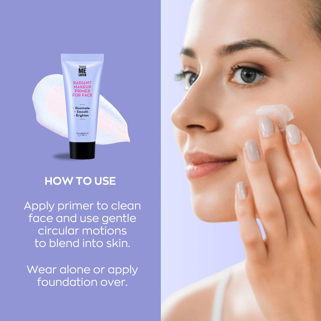Buy now Elizabeth Mott Thank Me Later Radiant Face Primer - Illuminating & Hydrating Makeup Base with Niacinamide for Dewy Skin - Long-Lasting, Oil-Free Formula, Lightweight & Cruelty-Free, 30g at indiglob india