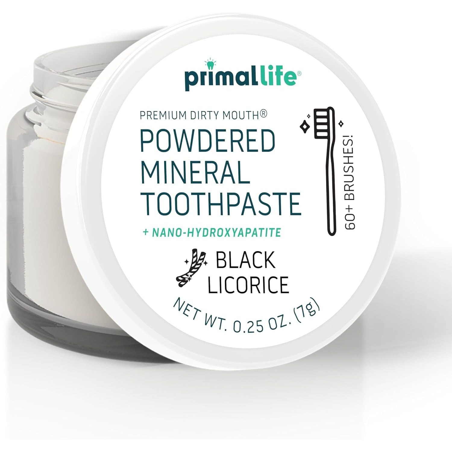 Buy now Primal Life Organics - Dirty Mouth Toothpowder, Tooth Cleaning Powder, Flavored Essential Oils with Natural Kaolin & Bentonite Clay, Good for 200+ Brushings, Paleo, Organic, Vegan (Peppermint, 1 oz) 0.25 Ounce (Pack of 1) Black Licorice at indiglob india