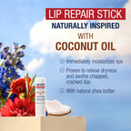 Aquaphor Naturally Inspired Lip Repair Stick with Coconut Oil, 0.17 OZ | Coconut Oil Lip Balm with Shea Butter Immediately Relieves Dryness, Dye, Preservative and Fragrance Free