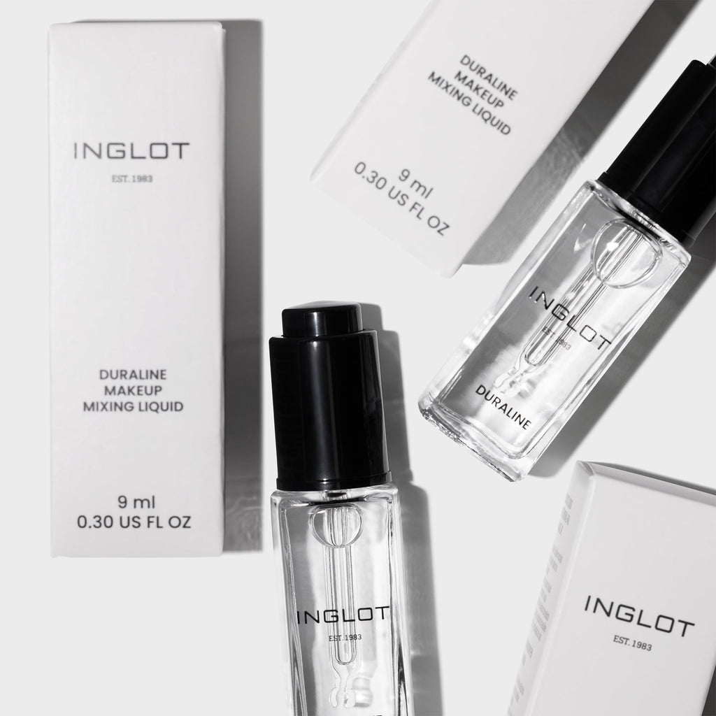 INGLOT Duraline Eyeliner Sealant & Makeup Mixing Liquid Clear 9 ml | Turns any eyeshadow into water-resistant liquid eyeliner; prolongs makeup durability; fragrance- and alcohol-free